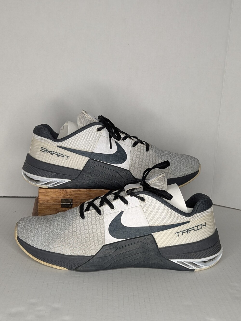 Nike Metcon8 By You Custom Cross Trainers in Sail Grey Gum Men's Size 12